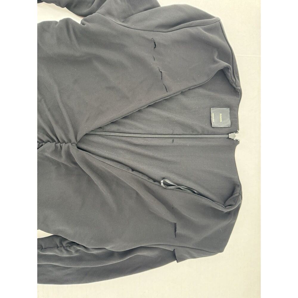 Pinko Dress Sz XS Rouched Party Grunge Holes Black Sexy Cocktail Whimsigoth Emo - Picture 10 of 16